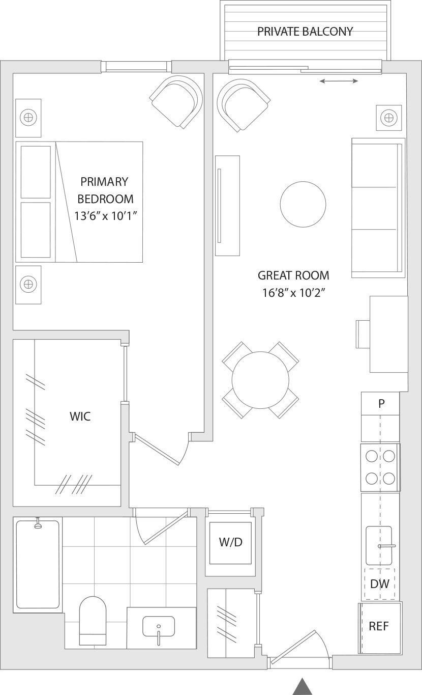 A floor plan of a unit