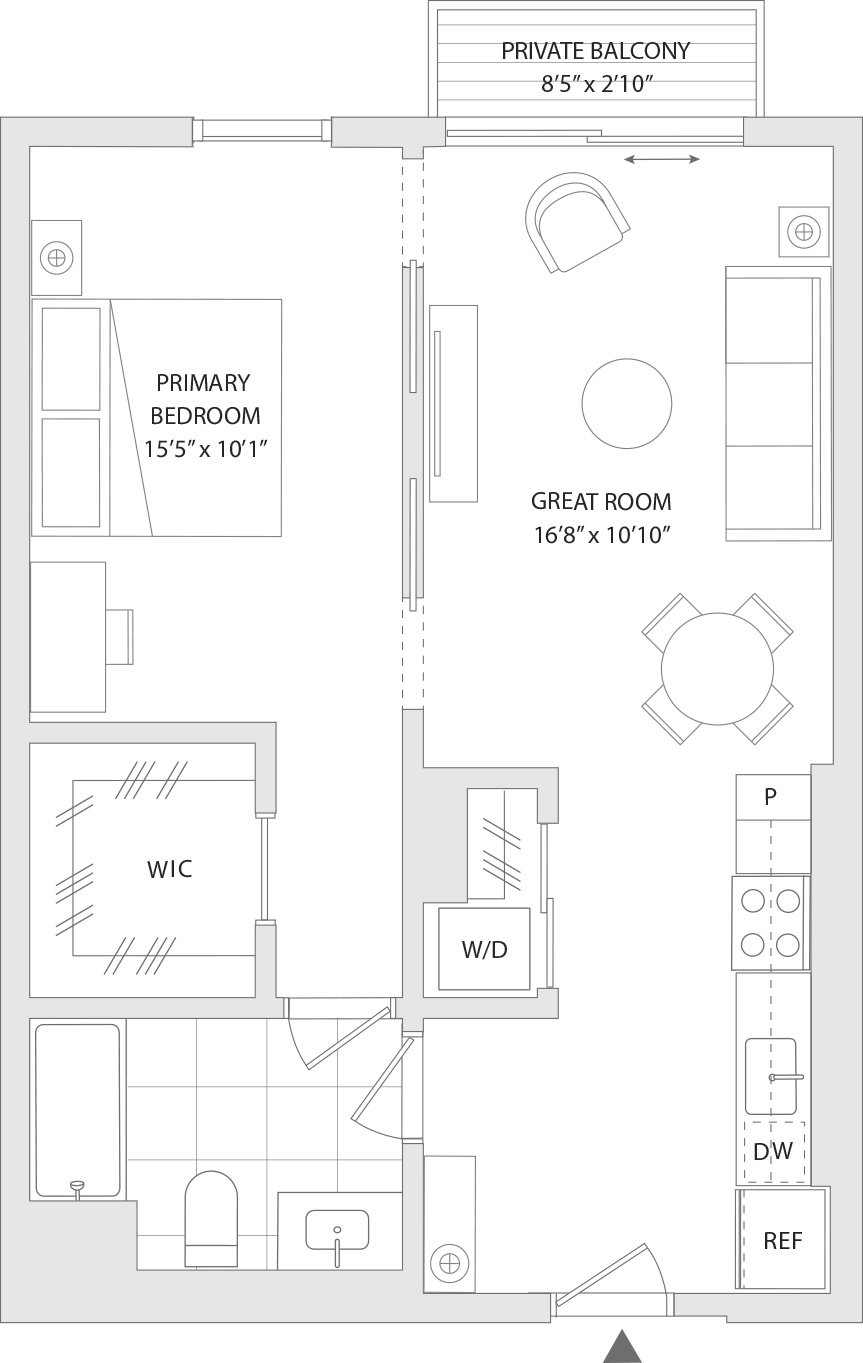 A floor plan of a unit