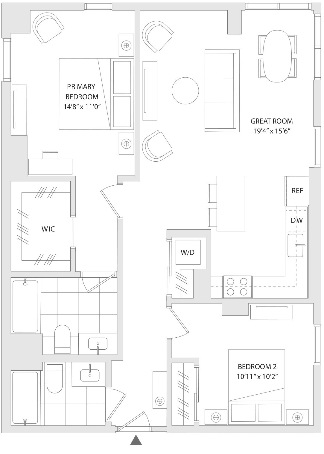 A floor plan of a unit