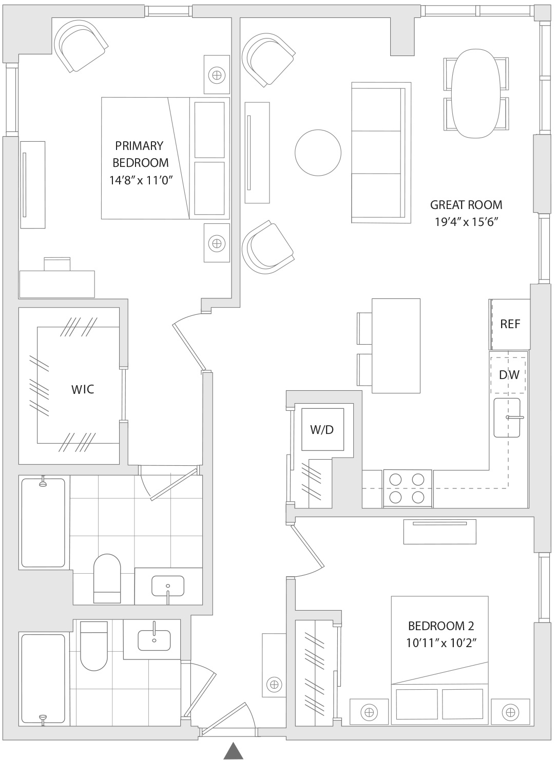 A floor plan of a unit
