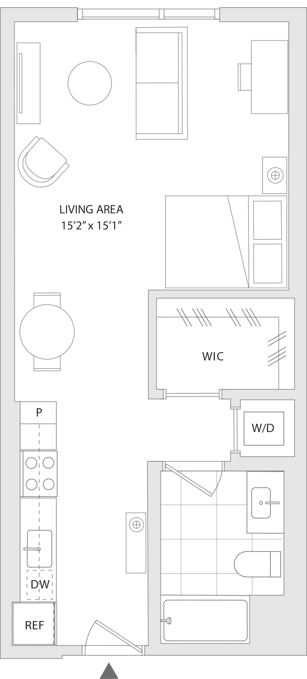 A floor plan of a unit