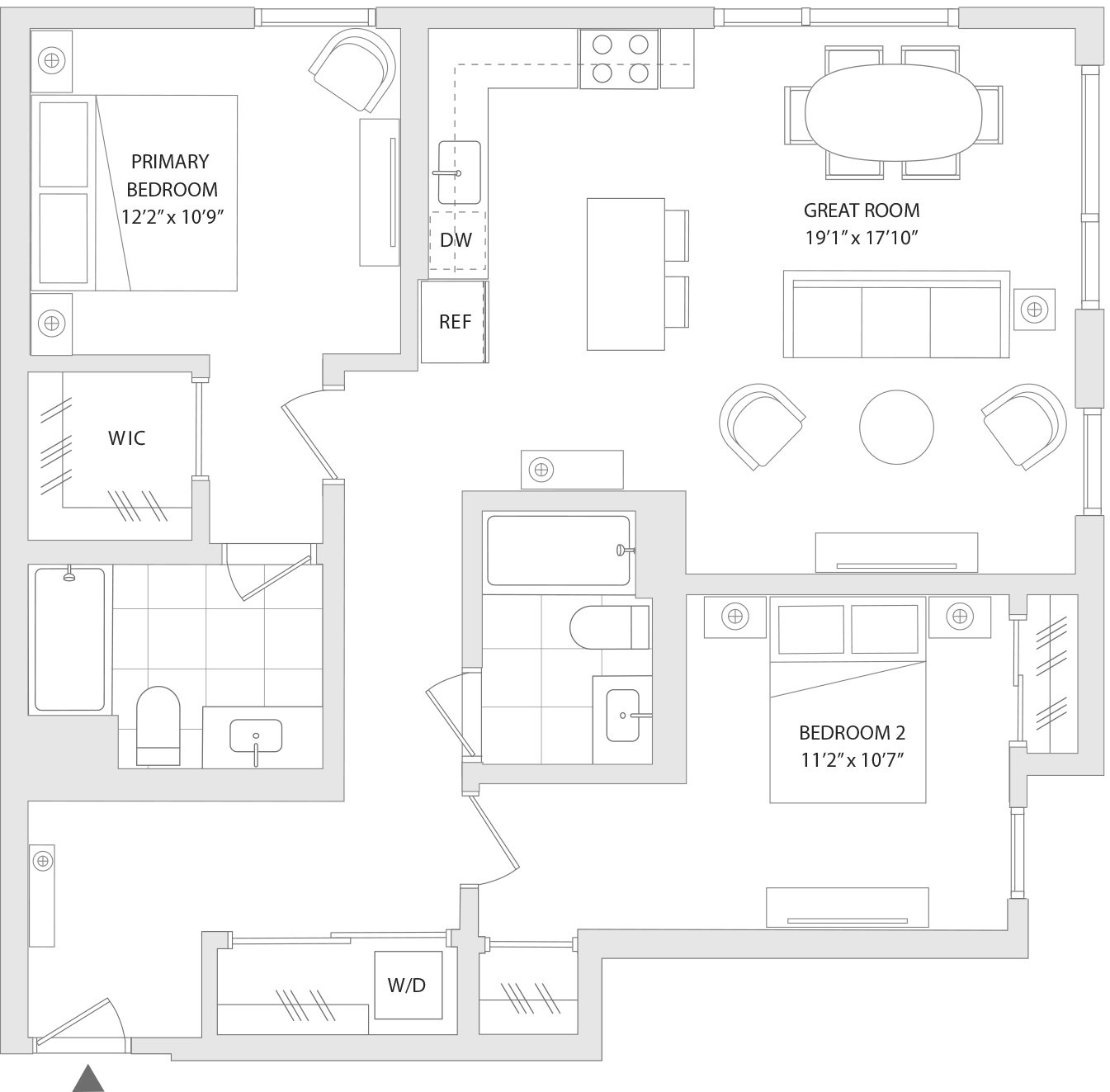 A floor plan of a unit