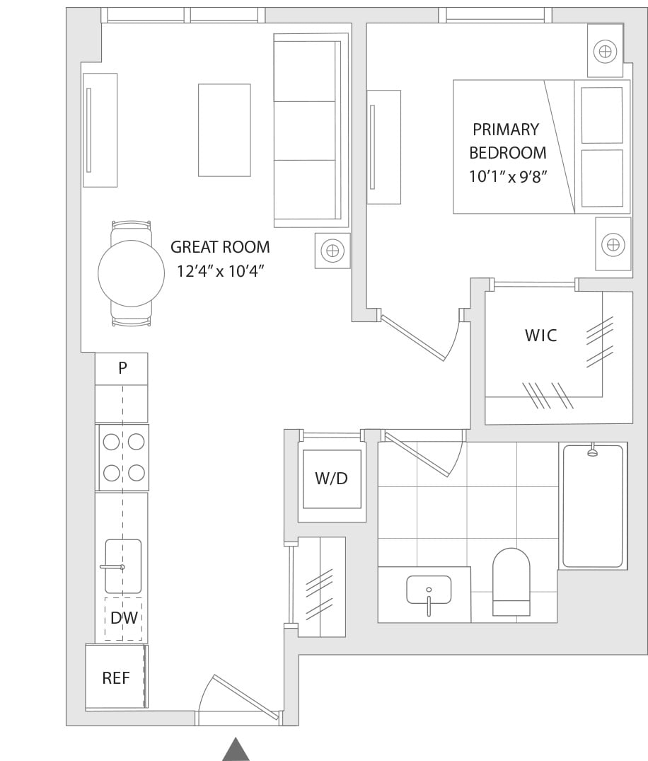 A floor plan of a unit