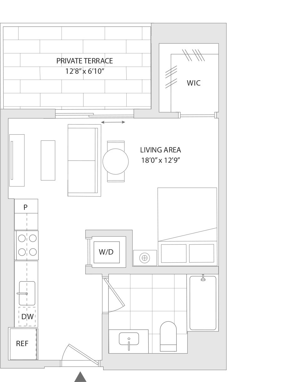 A floor plan of a unit