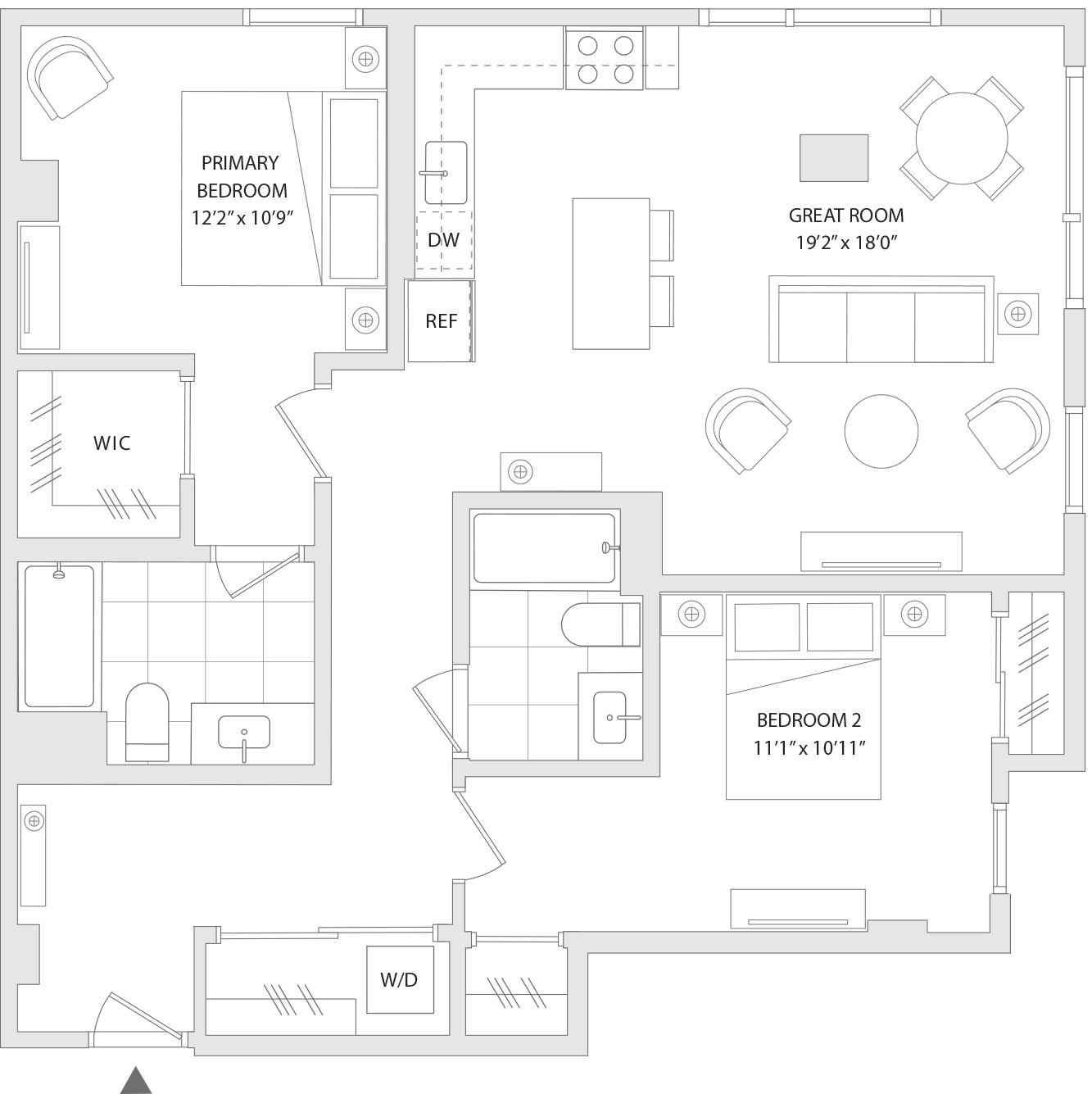 A floor plan of a unit