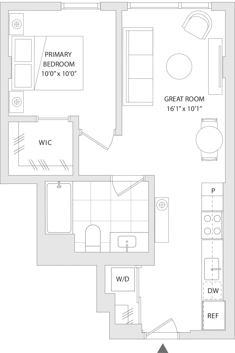A floor plan of a unit