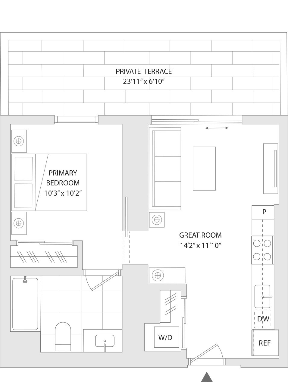 A floor plan of a unit