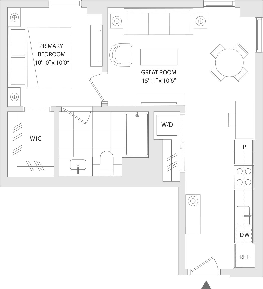 A floor plan of a unit