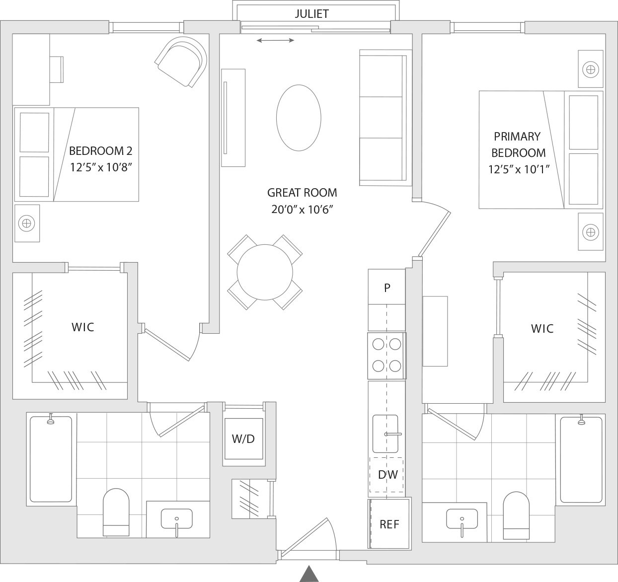 A floor plan of a unit