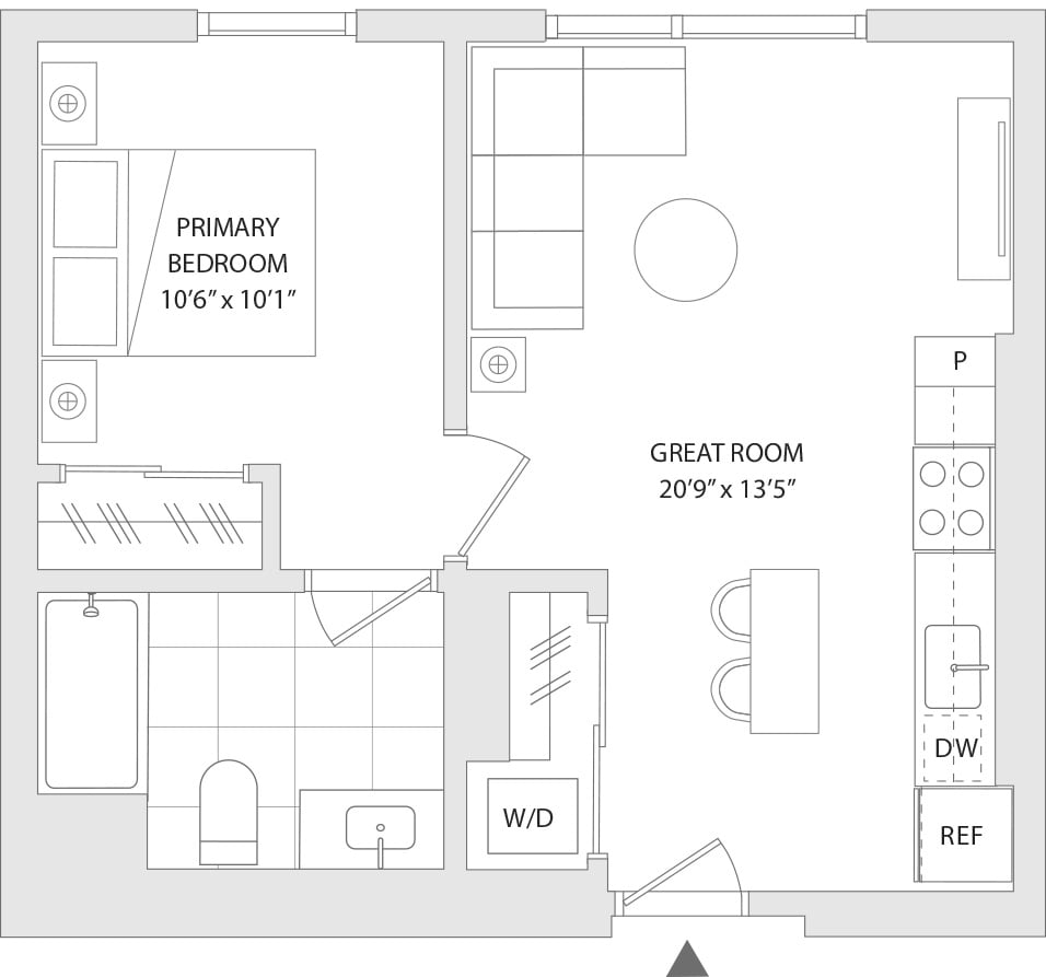 A floor plan of a unit