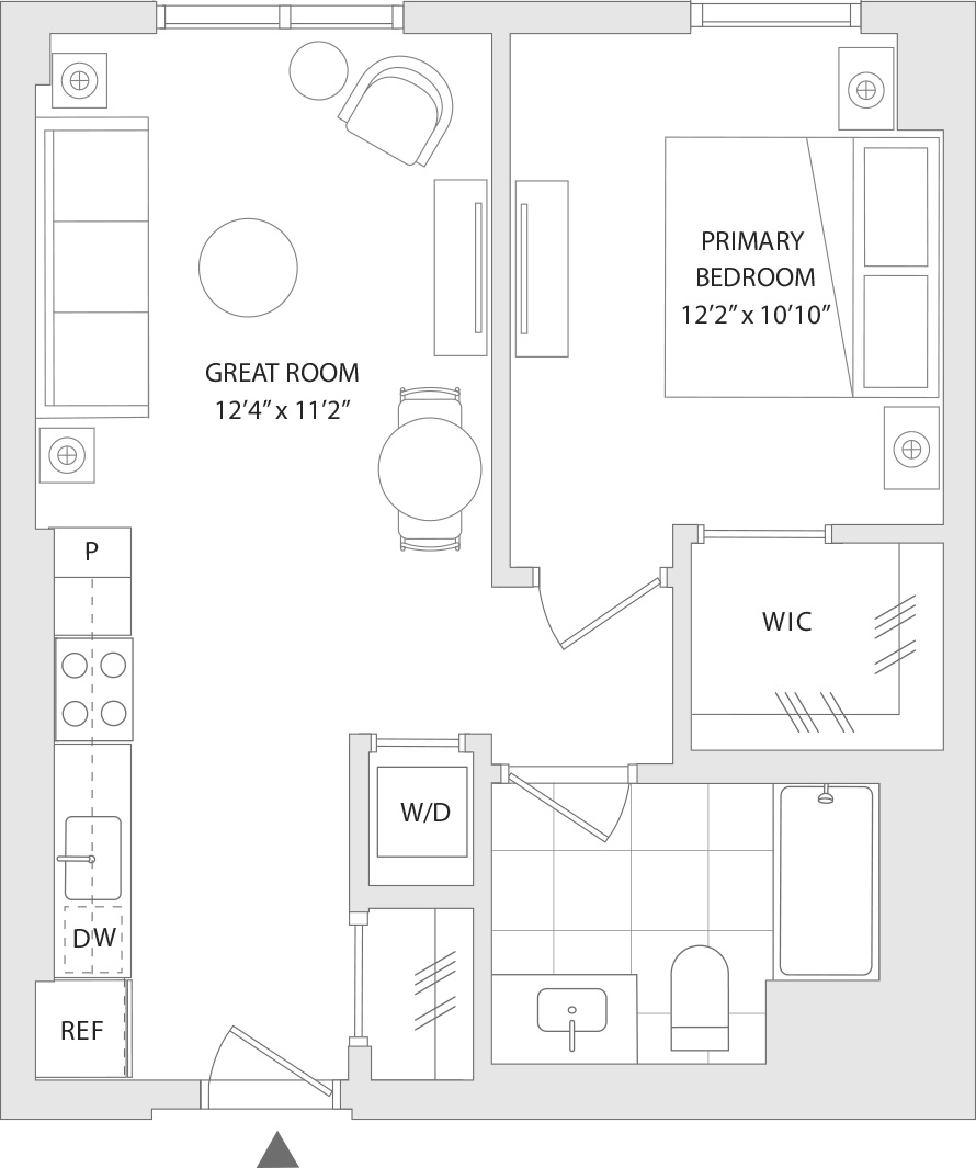 A floor plan of a unit
