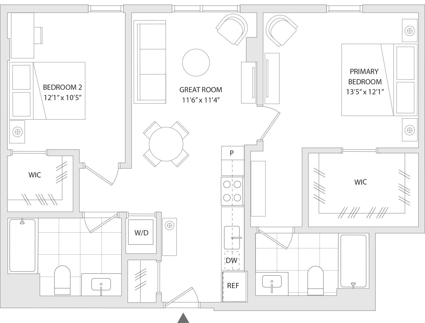A floor plan of a unit