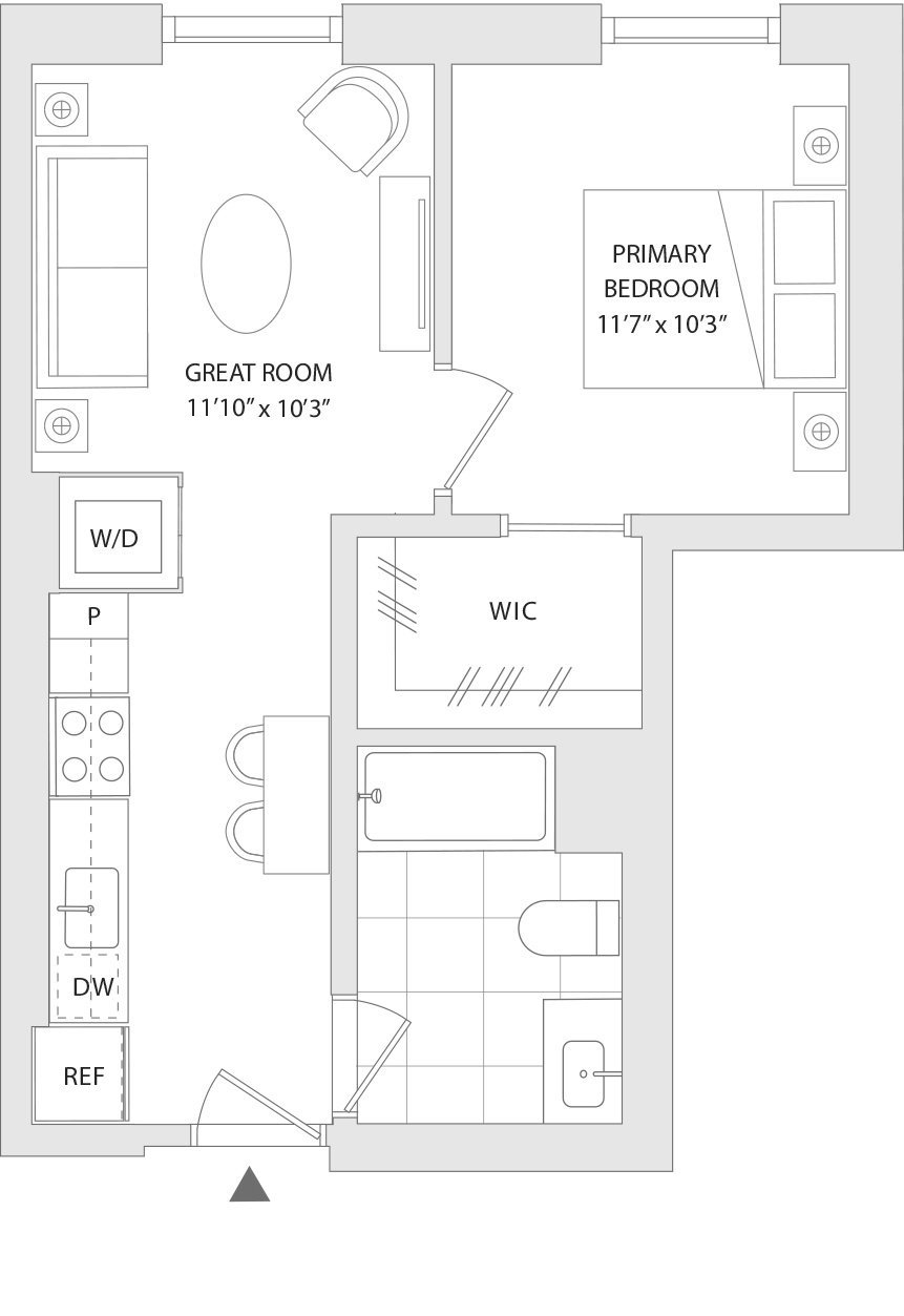 A floor plan of a unit