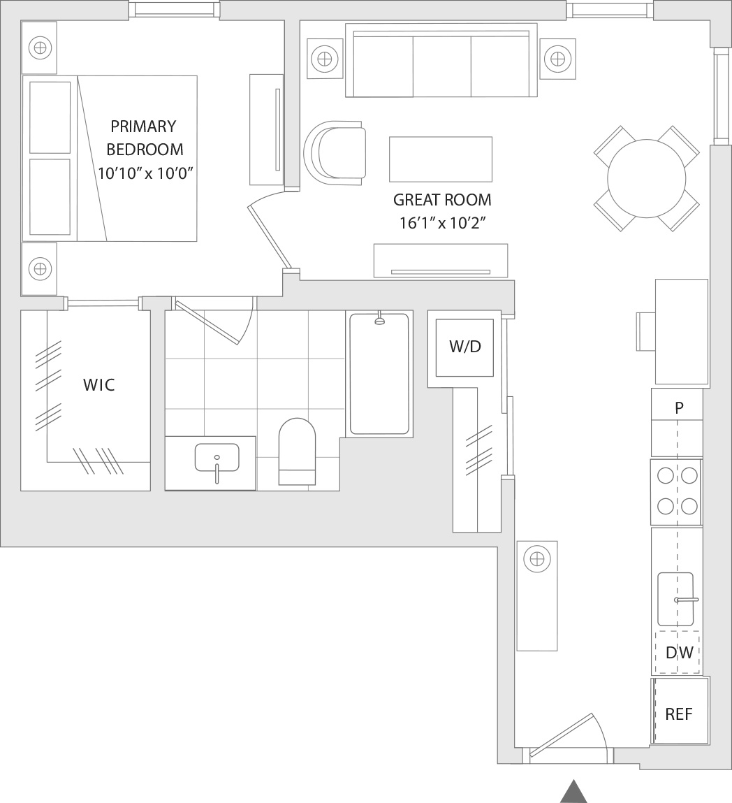 A floor plan of a unit