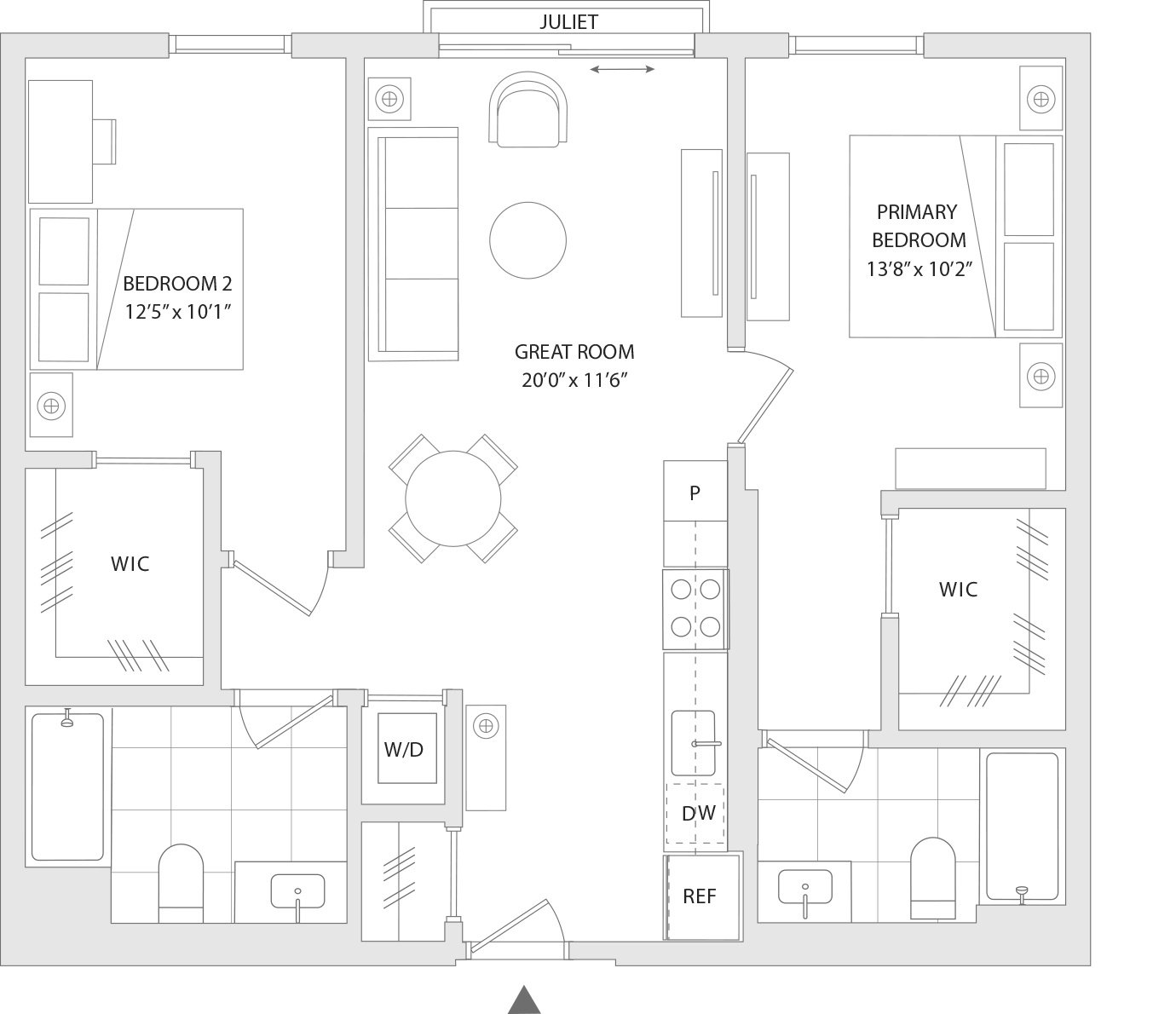 A floor plan of a unit