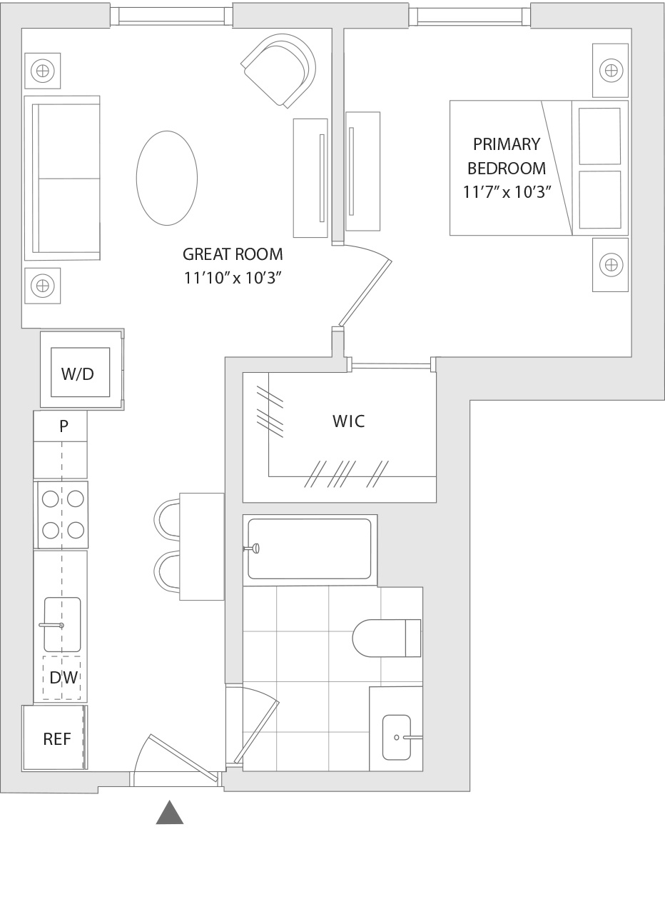 A floor plan of a unit