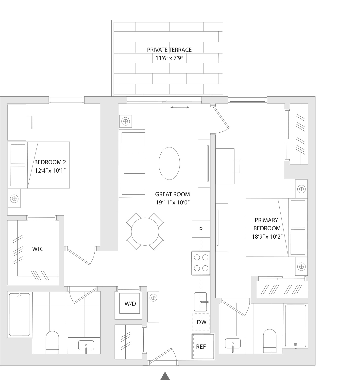 A floor plan of a unit