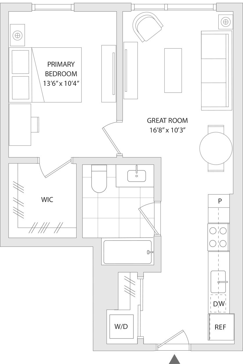 A floor plan of a unit