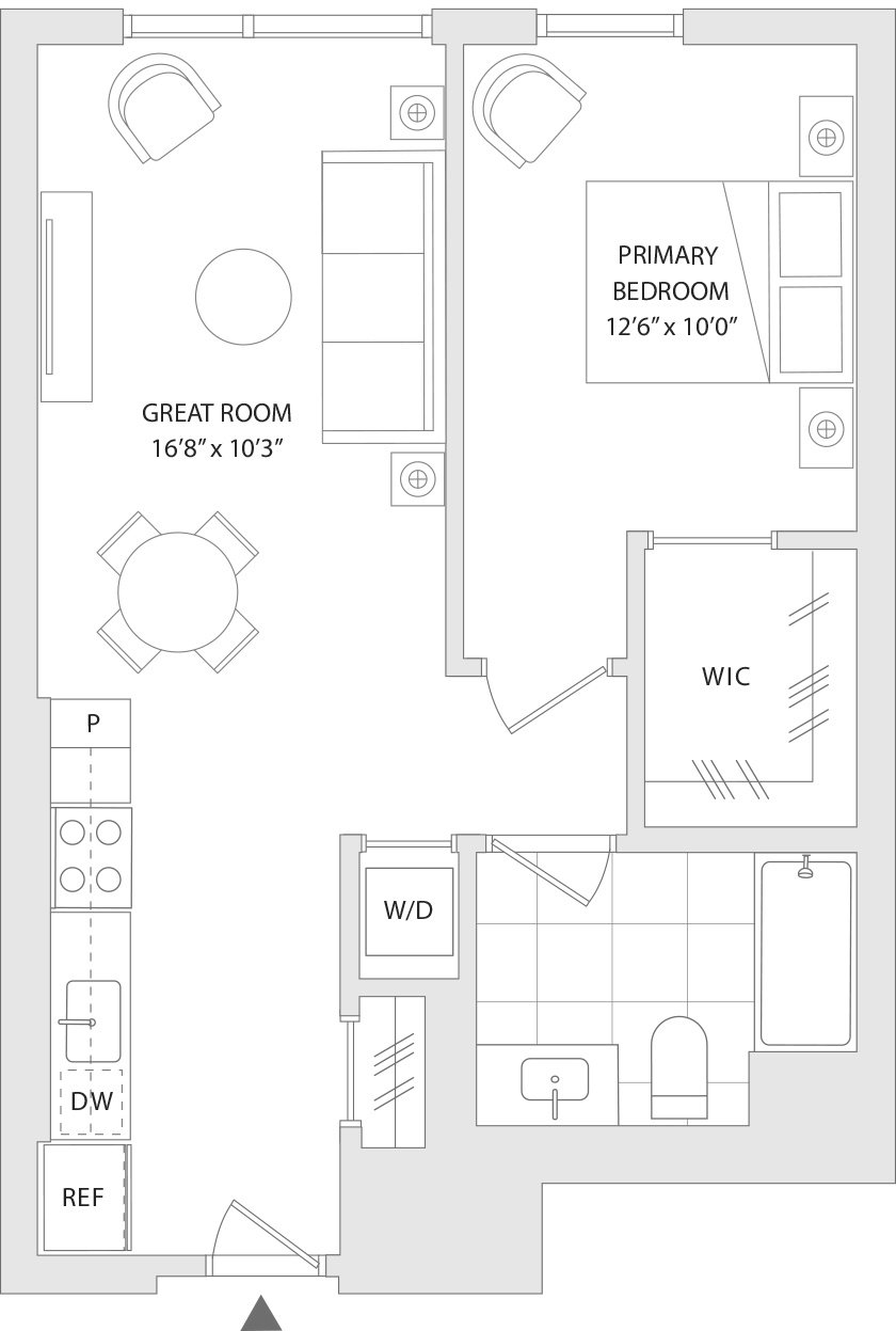A floor plan of a unit