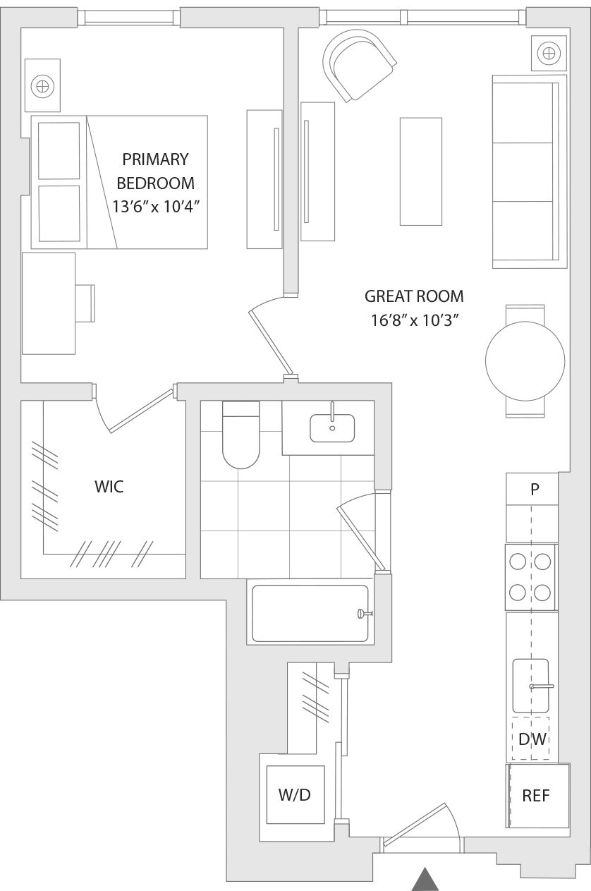 A floor plan of a unit
