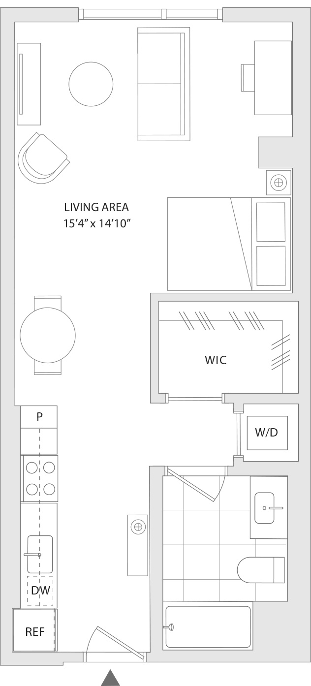 A floor plan of a unit