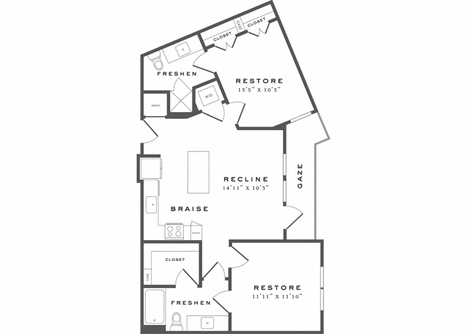 Two Bedroom Floorplan