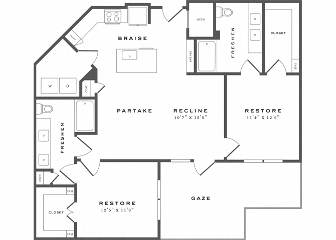 Two Bedroom Floorplan