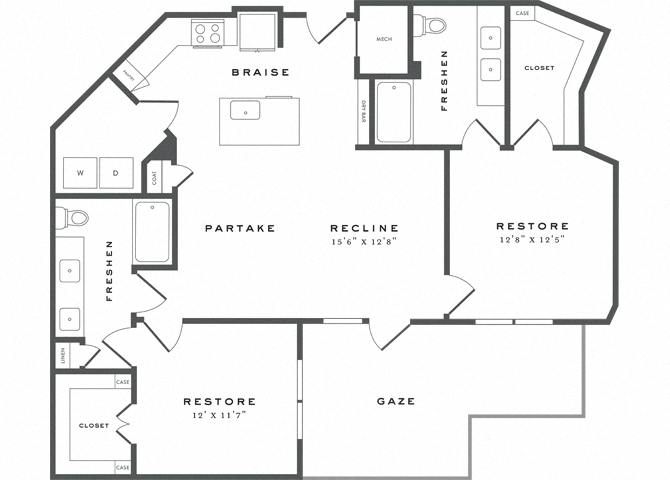 Two Bedroom Floorplan