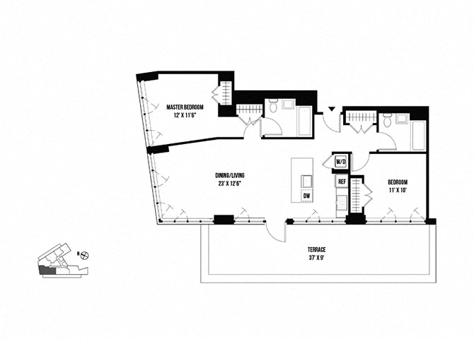 Floor plan layout diagram for S34