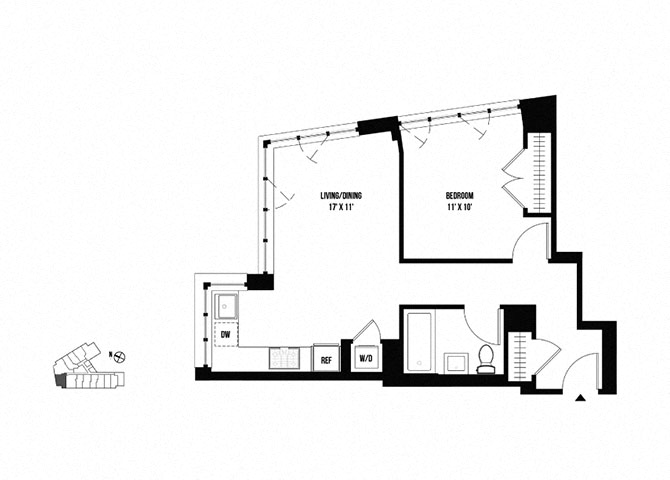 Floor plan layout diagram for S19