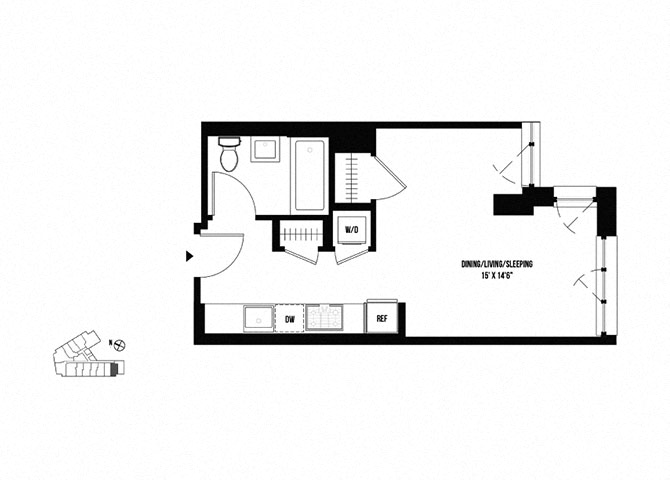 Floor plan layout diagram for S8