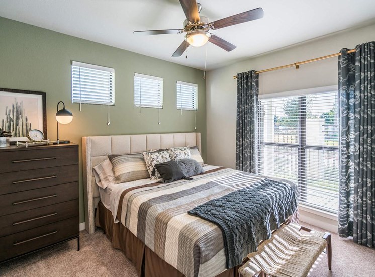 Beautiful Bright Bedroom With Wide Windows at Eleva, Katy, Texas