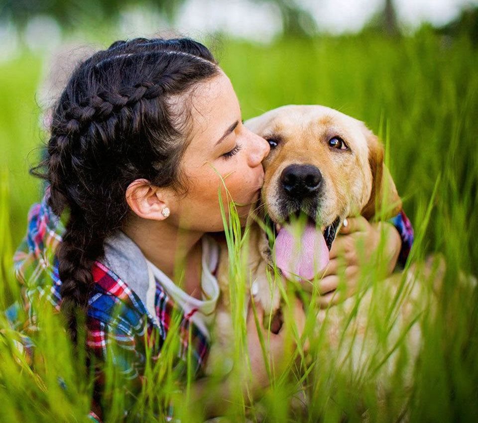 Woman With Her Dog at Vista Imperio, California, 92507