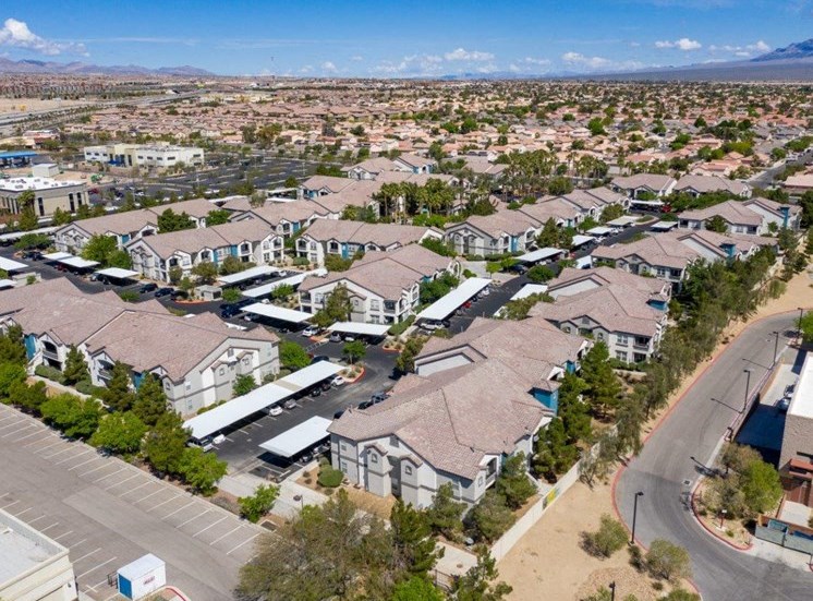 aerial view of neighborhood at Solitude at Centennial, Nevada, 89131