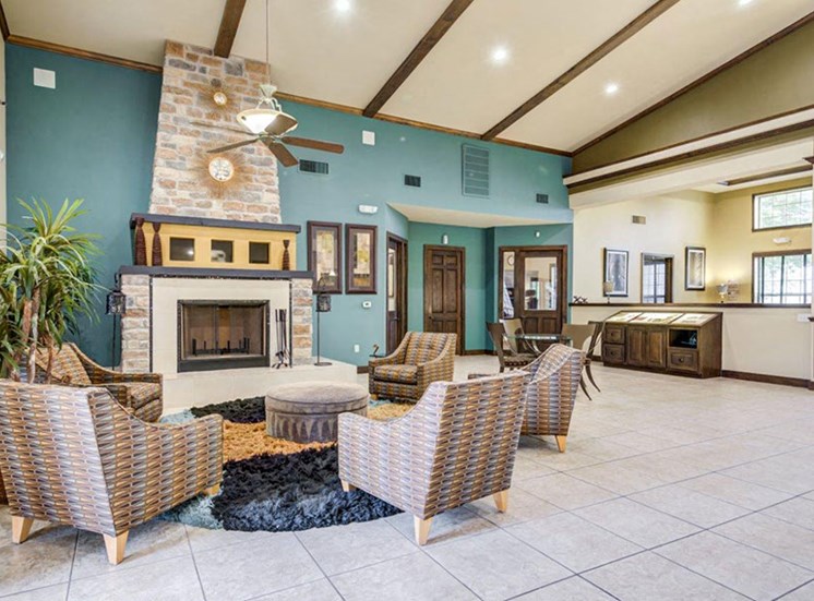 Common Area with Fireplace at Trails at Buda Ranch, Buda, TX