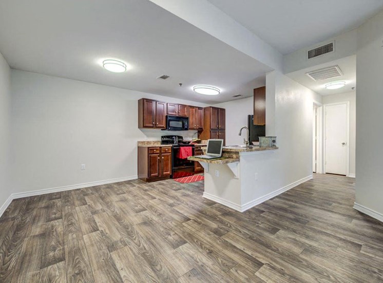 Unfurnished Unit Kitchen and Living Area at Trails at Buda Ranch, Buda, 78610
