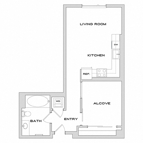 Floor plan layout diagram for A1U