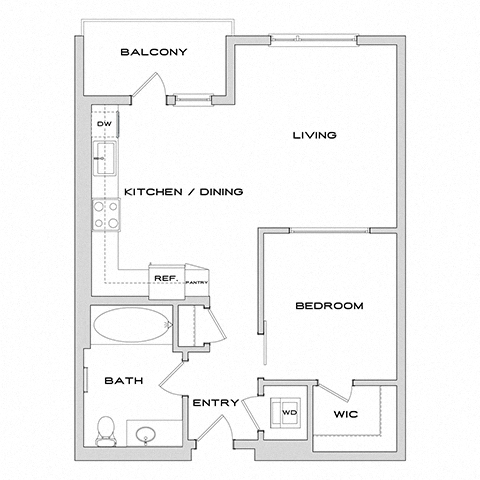 Floor plan layout diagram for A2U