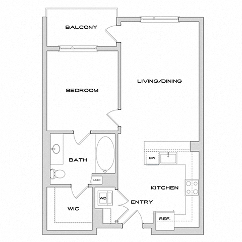 Floor plan layout diagram for A4