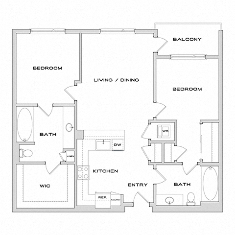 Floor plan layout diagram for B3