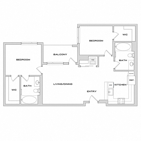 Floor plan layout diagram for B4