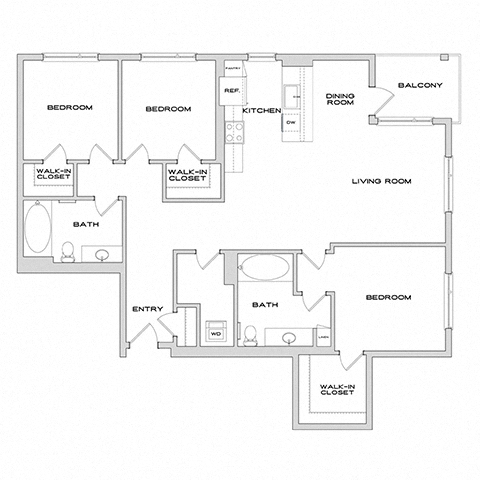 Floor plan layout diagram for C1A