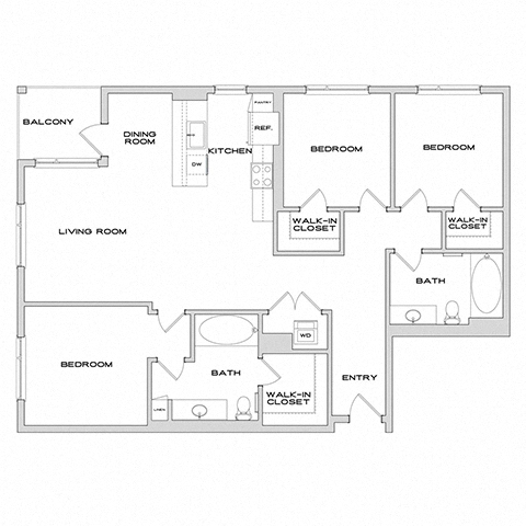 Floor plan layout diagram for C1