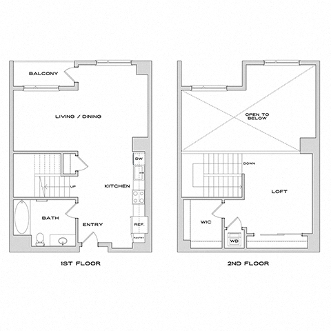 Floor plan layout diagram for S2+Loft