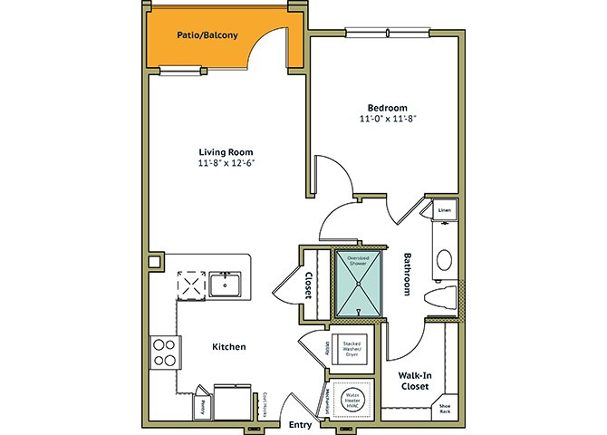 Floor plan layout diagram for A1
