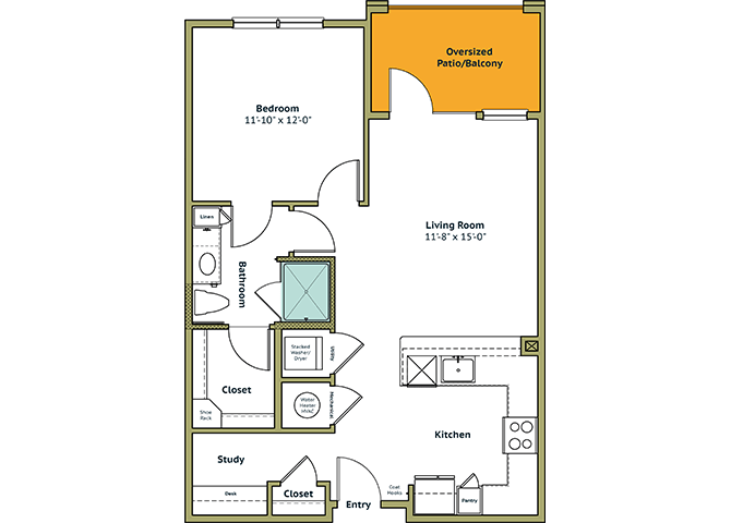 Floor plan layout diagram for A3