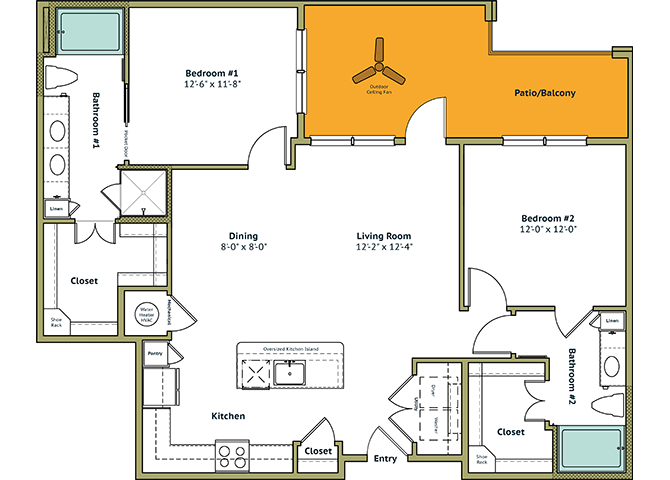 Floor plan layout diagram for B3-A