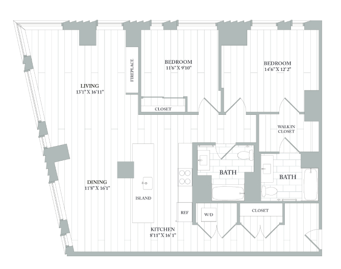 Apartment 3408 floorplan