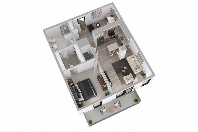 1B+D04 floor plan