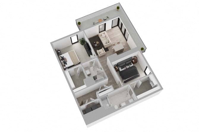 2B03 floor plan